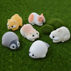 Chubby Hamster Penguin Squeeze Toy Flocked Seal Bunny Animal Figure Stress Relief Toy Cute Desktop O