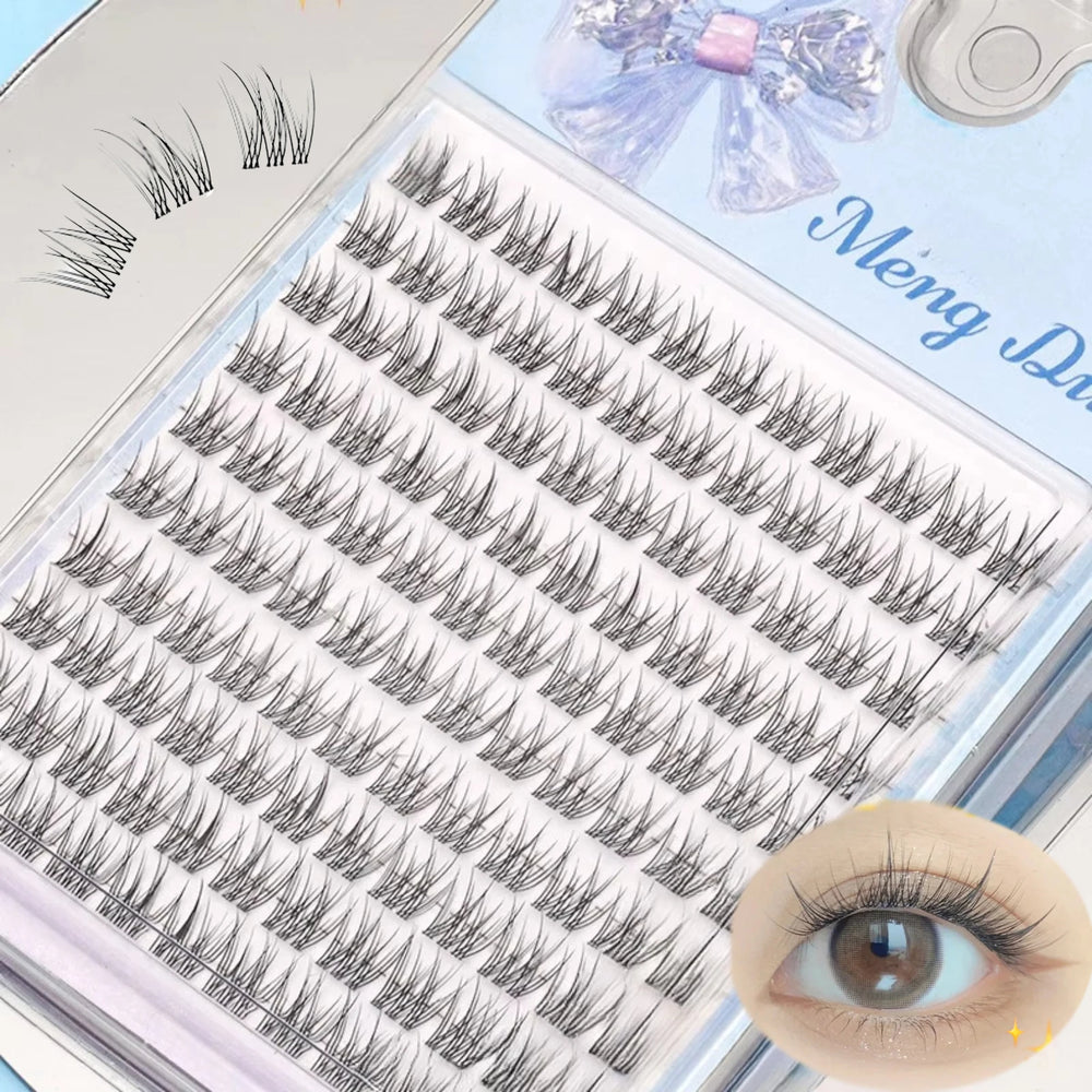 1/Box 120 Bundles Mink False Eyelashes Natural Russian 3D Lashes Individual Eyelash Extension Cluste