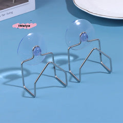 1/2/3Pcs Stainless Steel Sink Organizer Drain Rack with Suction Cup Dish Drainer Sponge detail view