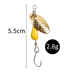 1Pcs Spinner Spoon Metal Bait Fishing Lure 5.5cm/2.8g Sequins Long Shot Spoon Baits f alternate view
