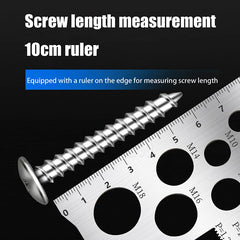 Thread Pitch Gauge Measurement Ruler | Space Saving Screw Measuring Tool detail view