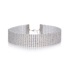 TOP Quality Cool Shiny Rhinestone Bundle Neck Popular Element Collar Necklace Punk Hip H detail view