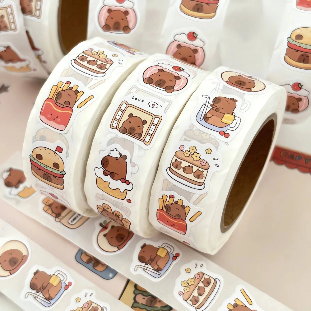 500pcs Cute Kabibara Stickers for Laptops, Skateboards, Guitars & Scrapbooks | DIY Decorative Gift C