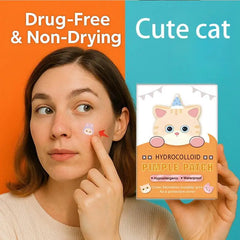 600 Pcs Cat Shaped Acne Patches | Hydrocolloid Pimple Stickers with Cute Design detail view