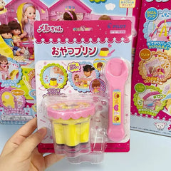 Feeding Pudding Set | Cute Pink Jelly Strawberry Desktop Ornament Toy alternate view