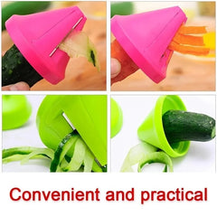 Kitchen Rotating ShredderSpiral Peeler Manual Vegetable Slicer Fruit Potato Radish Gra close-up view