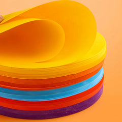 100pcs High-Quality Round Colored Cardboard Sheets - Vibrant Assorted Colors for Art P close-up view