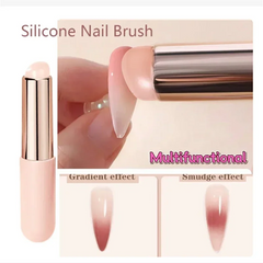 Nail Art Silicone Brush Reusable Mirror Powder Pigment Applying Manicure Tool Gradient Effect Nail A