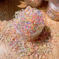 1000Pcs/set Fashion Colorful Rubber Elastic Hair Band Scrunchies For Kids Girls Party alternate view