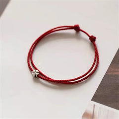 Four-leaf Clover Red String Bracelet | Lucky Charm Handmade Jewelry for Women and Men
