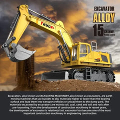 1/18 RC Alloy Spray Excavator Truck 17CH Engineering Vehicle Sound Lights 680 Degree alternate view