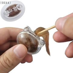 〔CC11〕2pcs Pet Hair Keepsake Box Transparent Dog Cat Fur Storage Box For DIY Memorial close-up view