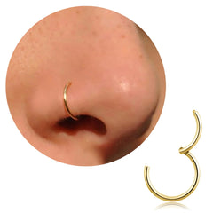 18G 316L Surgical Steel Nose Ring Hoop, Cartilage Hoop Earrings for Women Men Piercing Jewelry 6mm/8