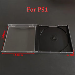 Clear PS1 Game Disc Storage Case | Transparent Single Disc Holder Bracket Box