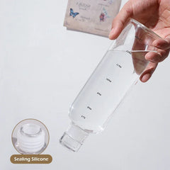 500/750ml Transparent Plastic Water Bottle Time Marker Creative Large Capacity Leakproof detail view