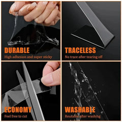 Strip Tape Nano Double-sided Strong Self-adhesive Extra Waterproof Trace Reusable Transp detail view
