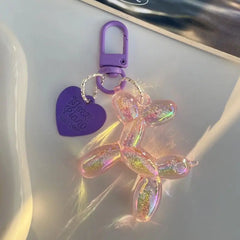 Jelly Cute Jelly Balloon Dog Keychain Pendant Cartoon Dog Chain Keychain - Lovely Access detail view