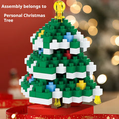 DIY Santa Reindeer Building Blocks | Christmas Domino Game Set close-up view