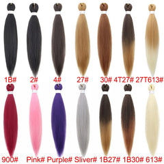 20Inch Synthetic Pre Stretched Braiding Ombre Hair Extension for Black Women Yaki Straig detail view