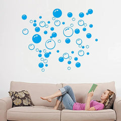 Removable Bubble Wall Stickers | Waterproof PVC Decals for Bathroom, Window & Kids Room detail view
