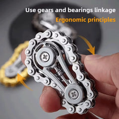 Metal Fidget Spinner Office Desk Toy | Stress Relief Gear Spinner for Adults alternate view