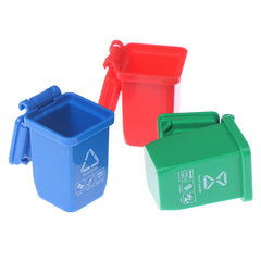 1:12 Dollhouse Miniature Trash Can 5pcs/set Model Furniture Accessories close-up view