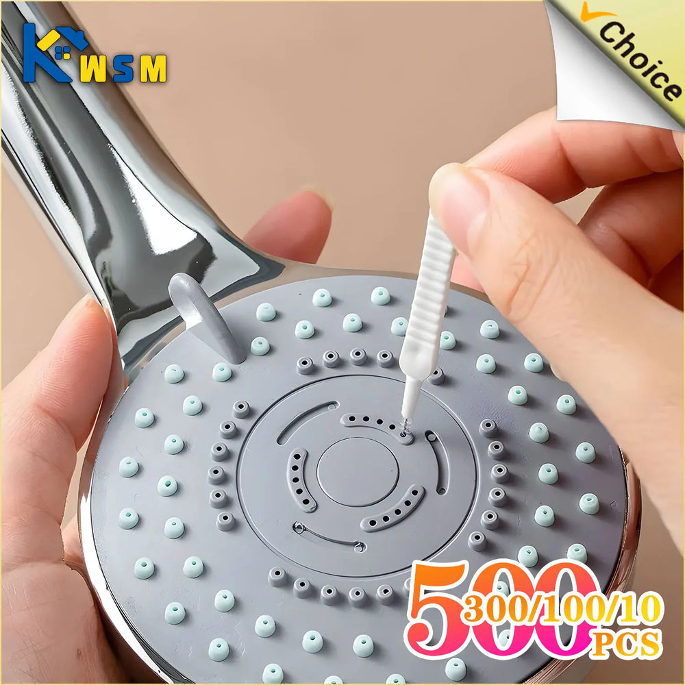 10-500PCS Shower Cleaning Brush Bathroom Micro Nylon Brush Nozzle Anti-blocking Cleaning Tools Bathr
