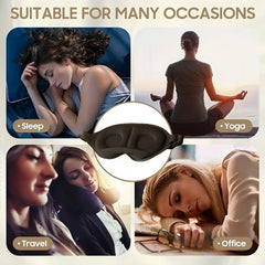 3D Contoured Sleep Mask for Adults and Kids | Light Blocking Eye Cover detail view