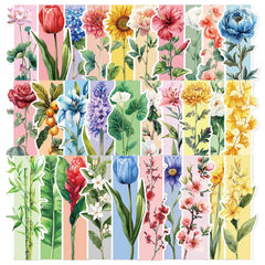 30 Spring Scenery Bookmarks, flowers, ins, High-end Reading novels, book marking card alternate view