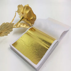 100Pcs Imitation Gold Silver Copper Foil Sheets | Gilding Leaf Flakes for DIY Nail Ar alternate view