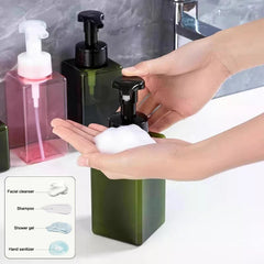 Portable Foam Soap Dispenser Manual Press Pump Bottle 250/450/650ml Foaming Liquid Shower Gel Contai