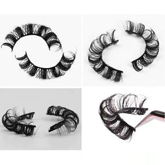 Simple Application Dramatic Russian 3D Mink Strip Lashes 10 Pairs Fake Eyelashes For Mak detail view