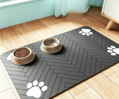 1pc Pet Stain-Resistant, Easy-To-Wash, Splash-Proof Mat close-up view
