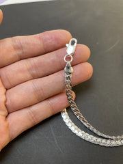 925 Sterling Silver Snake Chain Necklace for Women Men close-up view