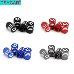 Bear's Paw Tire Stem Valve Caps, Aluminum Alloy, Set of 4