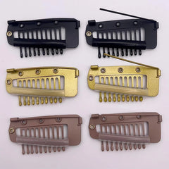 1/5 Pcs With Safety Pin 10-Teeth Strong Chunni Grip Hair Clip Comb Setting Grip Clips Stainless Stee