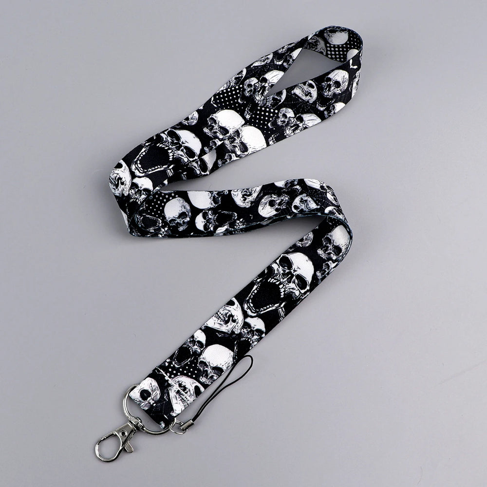 Human Skeleton Lanyard Card Holder Neck Strap for key ID Card Phone Straps Badge Holder Hanging Rope