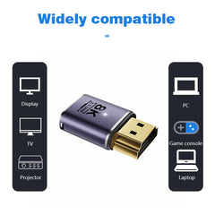 NNBILI HDMI 2.1 Cable Adapter | Mini Micro HDMI to HDMI Converter 48Gbps 8K@60Hz close-up view