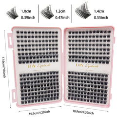 384pcs Individual Lashes Eyelash Book Clusters | DIY Cluster Eyelash Extensions for Ho close-up view