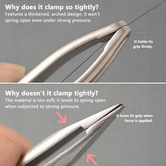 Premium Round Head Tweezers for Eyebrow & Facial Hair Removal Seamless Clips Short Hai close-up view