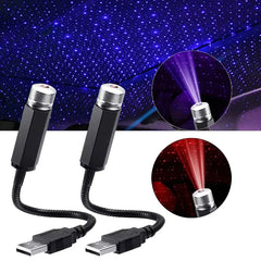 LED Car Roof Star Night Light Projector | USB Galaxy Atmosphere Lamp for Auto