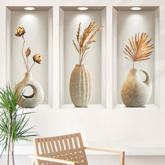 Space-Themed Flower Pattern Wall Stickers | Reusable PVC Decals for Home Decor alternate view