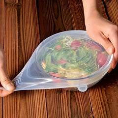 6Pcs Silicone Stretch Lids, Food Bowl Covers, Reusable Food Saving Covers, Retractable Multifunction