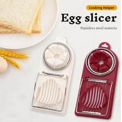 2 In 1 Egg Slicer Multifunctional Stainless Steel Egg Cutter | Kitchen Gadget for Slicin detail view