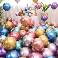 30pieces Metal Latex Balloons Birthday Party Balloons