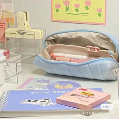 Cloud Bread Milk Fufu Pencil Case | Aesthetic Large Capacity Pencil Bag