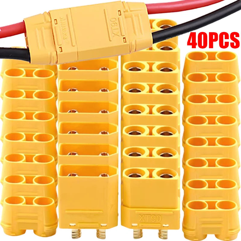 XT90 Plugs Male Female Connectors Copper Bullet Wire Connectors Welding Terminal Power Plugs for RC