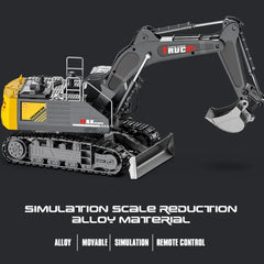 1/18 RC Alloy Spray Excavator Truck 17CH Engineering Vehicle Sound Lights 680 Degree Rot detail view