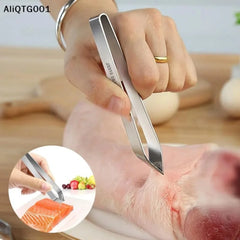 1pcs Stainless Steel Fish Bone Tweezers Seafood Tools Pincer Clip Puller Remover Tongs Fish Bone Plucking Clamp Kitchen Gadgets