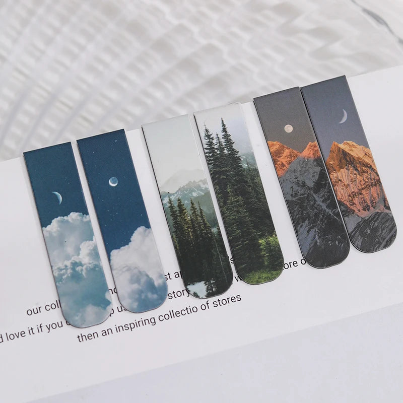 Scenery clouds simple literary pattern bookmark Reading tool School office